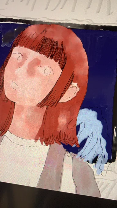 おはようございます!!下書きですが見てってね。#イラスト #絵描き 