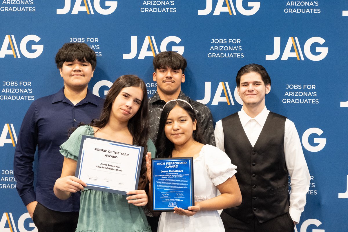 Did you know JAG students are excelling far beyond state averages? 

99% graduate high school (compared to 77% statewide) and 56% of graduates pursue higher education (vs. 46% statewide). 

Want to learn more about how JAG is shaping the future? Visit: jagaz.org/datacenter/