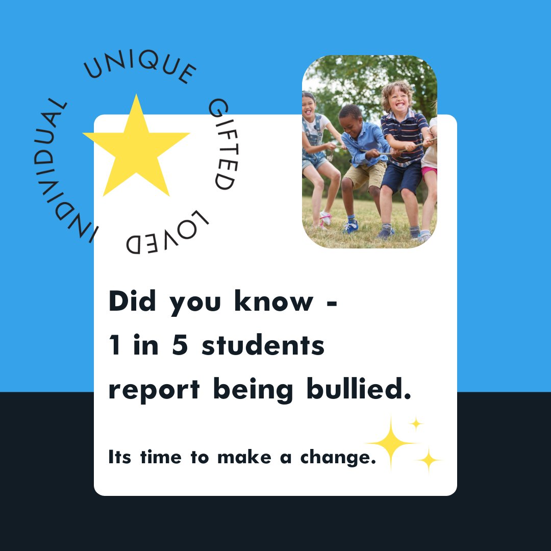 UGLIFoundation's tweet photo. Did you know that 1 in 5 students report being bullied? It’s time to change the story.

Share your experience or tag someone who inspires kindness.

#BullyingAwareness #StandTogether https://t.co/psQQnmfo1E