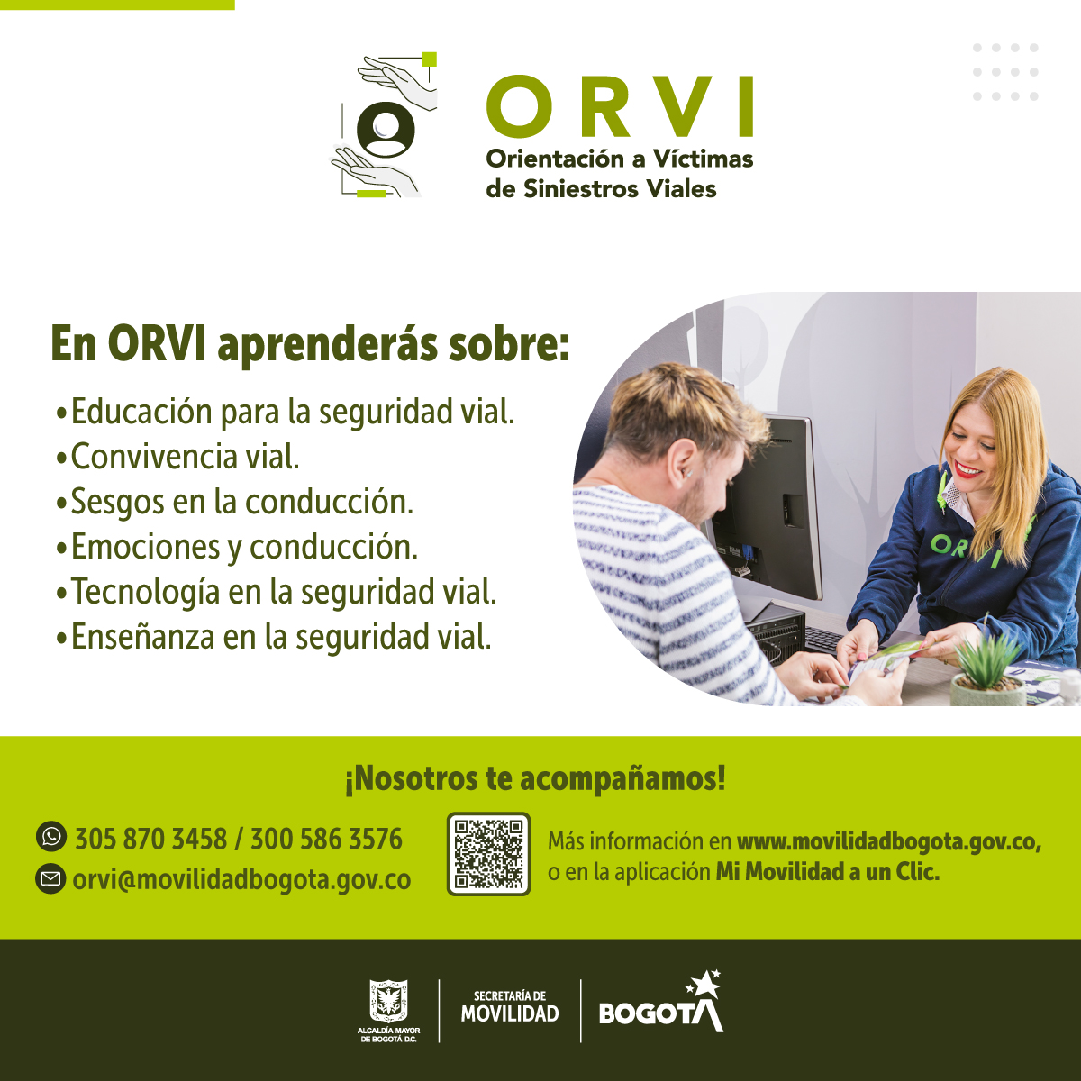 SectorMovilidad's tweet photo. 🗣️En el Centro de Orientación para Víctimas de Siniestros Viales #ORVI, contamos con una amplía oferta de formación totalmente gratuita.

Consulta las charlas y talleres disponibles e inscríbete aquí ➡️https://t.co/gZcYAeWeZ2 

¡Participa! ✅ https://t.co/oVTyOXKw2g
