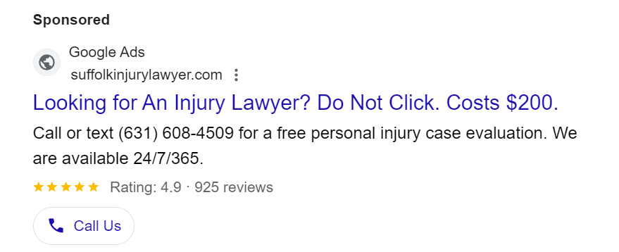 The "Do Not Click," strategy.