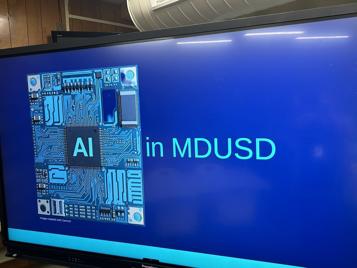 Happy to present to staff about #ai <a href="/foothillmiddle/">foothill middle</a> safe and creative use of #ai for teachers and students <a href="/mdusdedtech/">MDUSDEdTech</a> <a href="/MtDiabloUSD/">MDUSD</a>