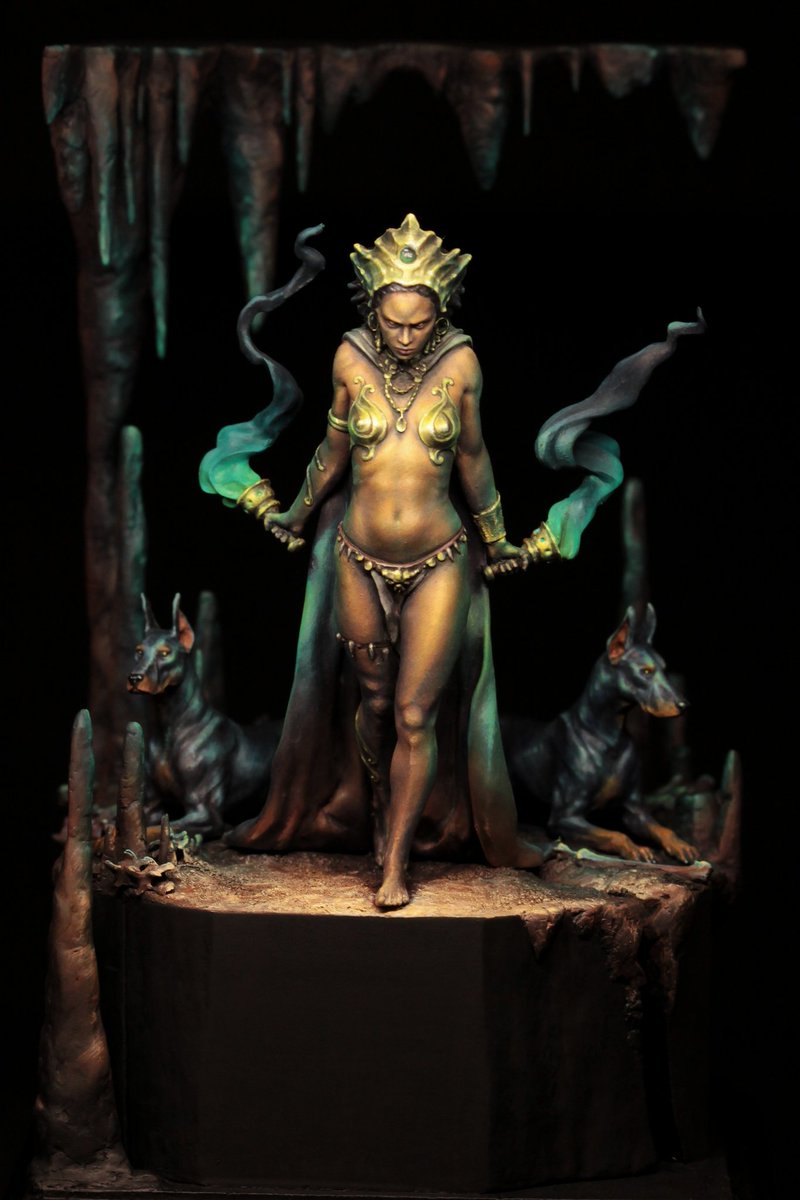 Graphigaut's tweet image. Hi there !
Here my version of this wonderful figure by Mindwork Studios.
This blind chaman is getting out of her cave with her pets to hunt because there is nothing more alive after last meal....
So, LET&apos;S HUNT ! 😈
New project from same brand is coming... 👀