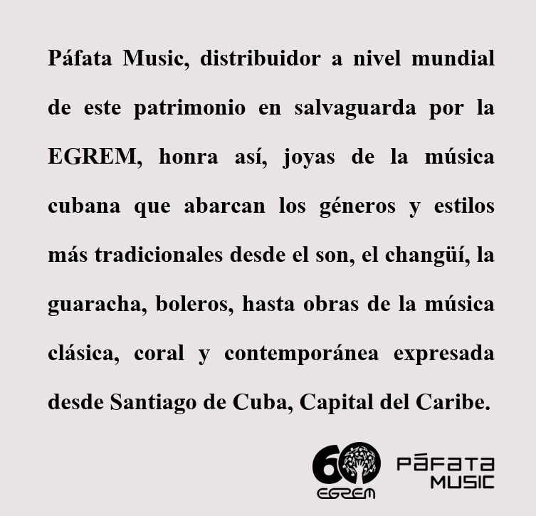 EGREMOFICIAL's tweet photo. Nueva semana de lanzamientos de la colaboración EGREM/PÁFATA.
En imágenes podrás conocer qué nuevas propuestas te hacemos para disfrutar de buena música.
¡Siente La Música!
#Siboney #PáfataMusic #EGREM #SienteLaMúsica #MúsicaCubana #CulturaCubana https://t.co/ZQtIOldXmU