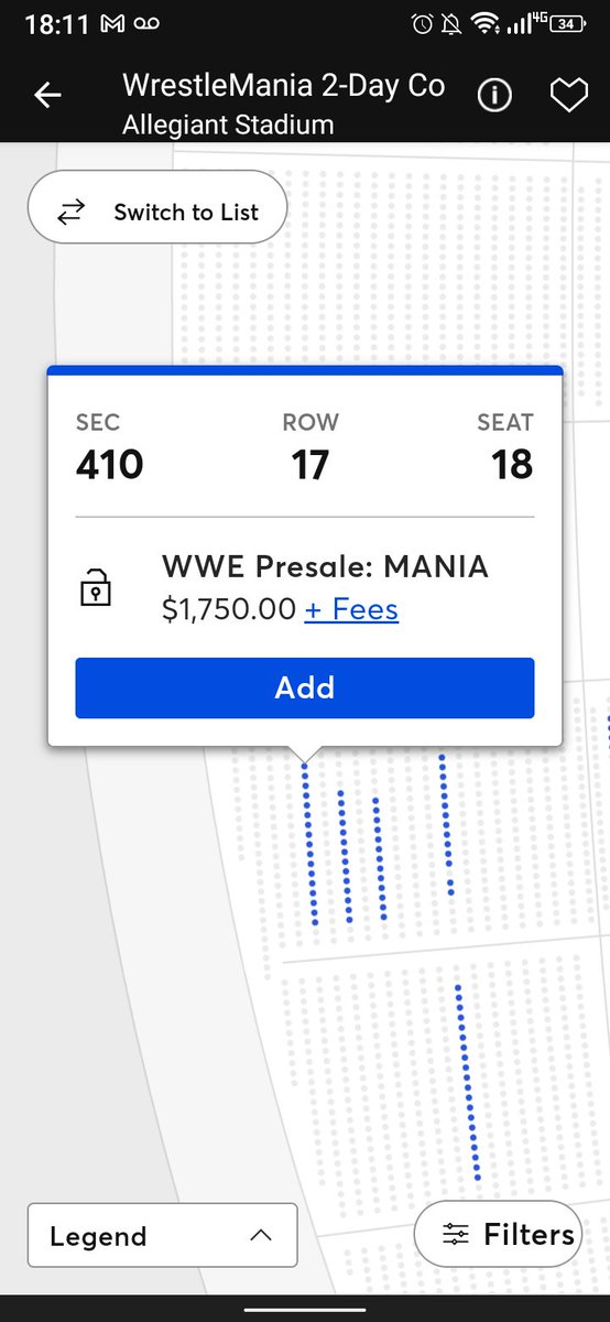 TheCanuckChuck's tweet photo. Bro...@TripleH - what in God's name are you doing to fans?  When does it end? @JRsBBQ @TheJimCornette this is insane @WWE @Ticketmaster #dynamicPricing my a$$ #Wrestlemania41 https://t.co/vpJfQEoYD2