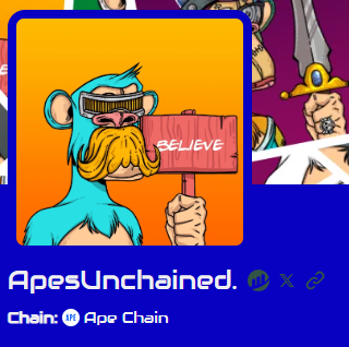 Apes_Unchained's tweet photo. Believe in #ApeChain https://t.co/MR25YV7HkJ