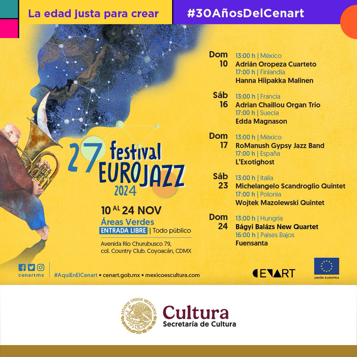 ¡Atención! 🚨
Precios del 27 Festival Eurojazz 2024 Etapa 4 🇪🇺🎷👇

Abono general: $0.00
Abono Comfort Pass: $0.00
Abono Plus: $0.00