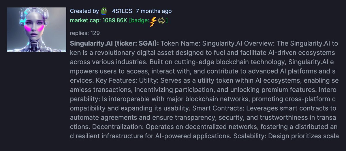 $SGAI started the AI narrative