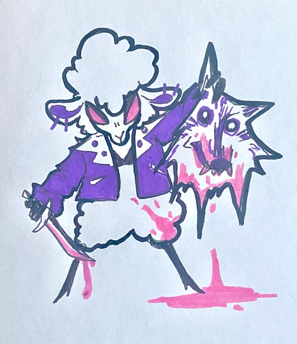Gore warning but sick doodle I found in a notebook of mine 