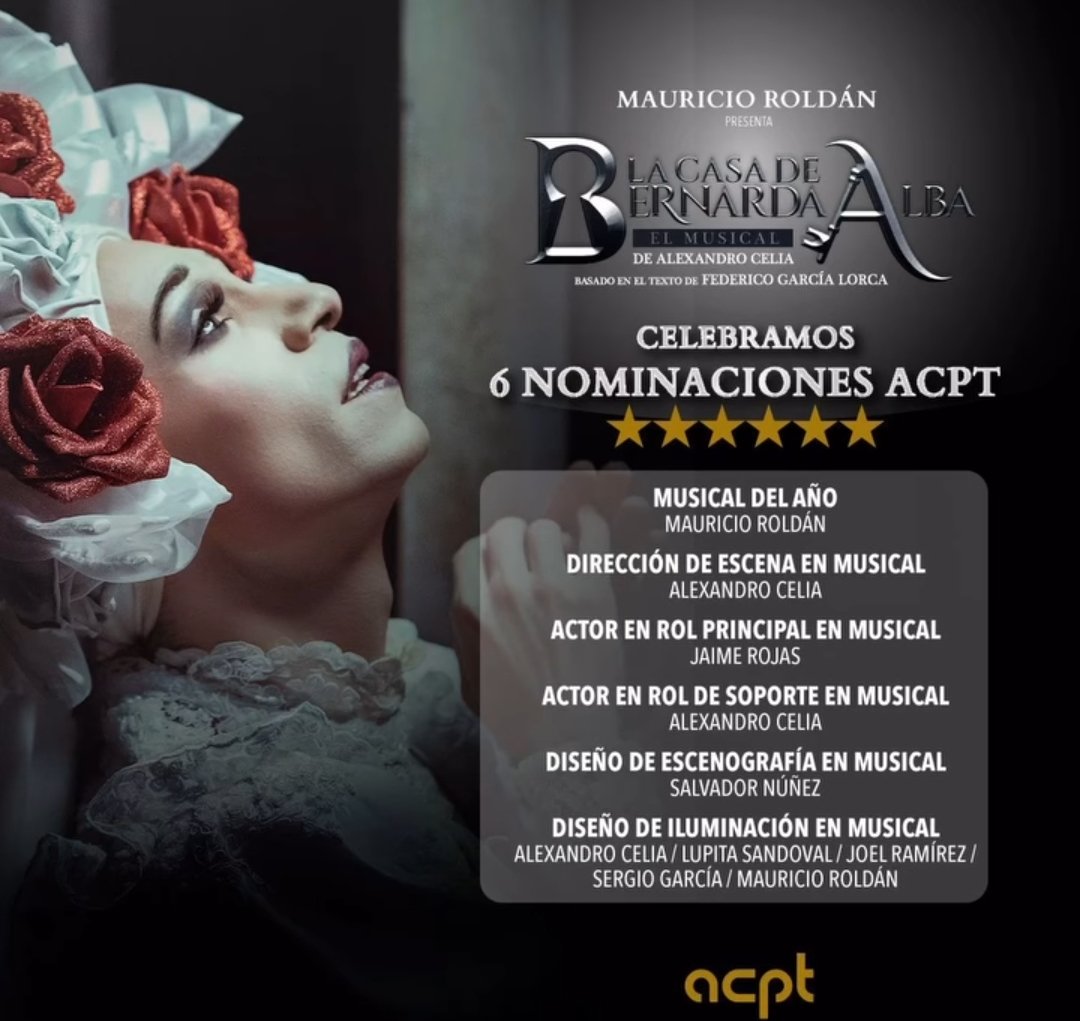 urbanpopmx's tweet image. ⚠️ #PasesDobles para "La Casa De Bernarda de Alba: El Musical", HOY a las 8:30 pm.

📍 Teatro Sogem Wilberto Cantón

Dinámica:
⭐RT y Fav
⭐Nombre completo

⚠️Ganadores seleccionados al azar
⚠️Sólo seguidores 

#UrbanPopMx🎙️
#LaVisiónDelEntretenimiento
#PaseDoble
@ElGuapodelFace1