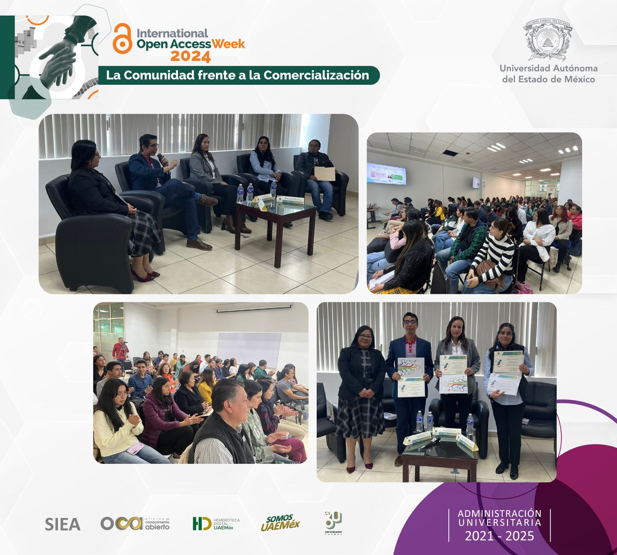 OCA_UAEM's tweet photo. Concluimos el día de hoy con el Foro "Los estudios avanzados de la UAEMéx: Acciones para visibilizar la producción de la comunidad universitaria" agradecemos a nuestros ponentes su participación, alumnos y profesores por su asistencia
#SomosUAEMéx #SomosAccesoAbierto #OAWeek24 https://t.co/ikoHczlwku