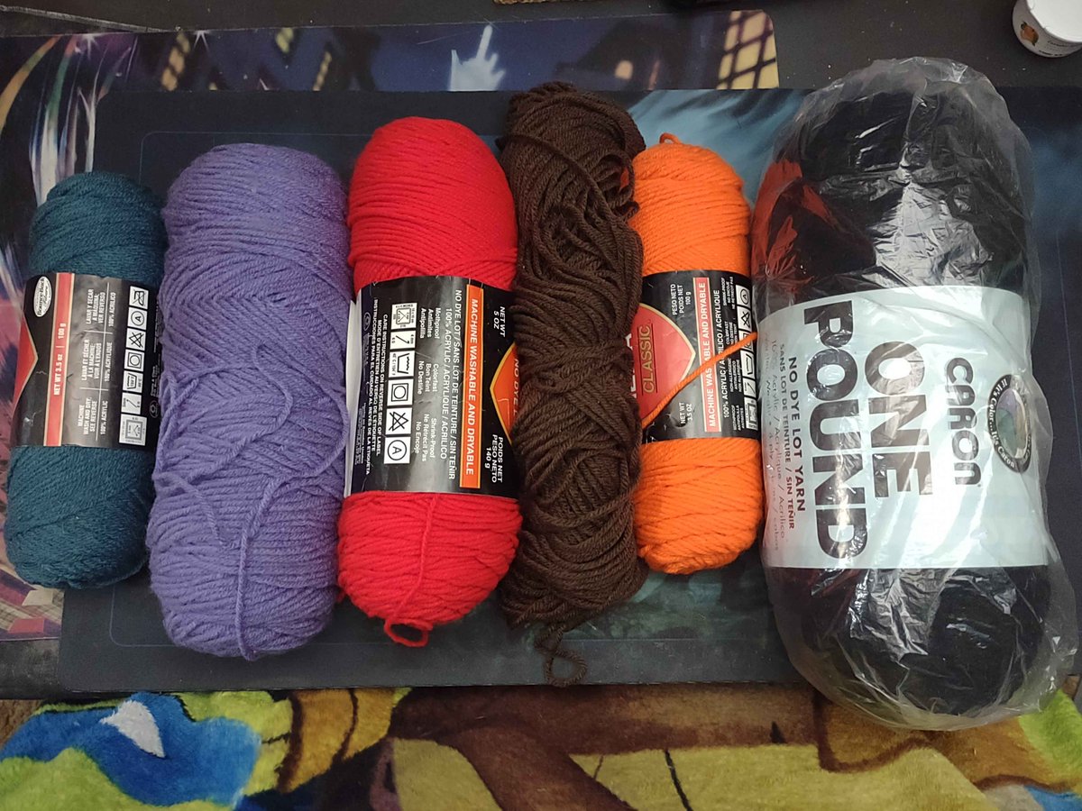 MamaN33k's tweet photo. Working on my next project that might take me a bit. Also I'm still in so much pain. Here some more yarn I've gotten. Definitely have some ideas. Hope you have a wonderful day, night, whatever. 
#gofundme #chronicillness #chronicpain #gastroparesis #littlevictories #crochet https://t.co/F7oBJfWtO4