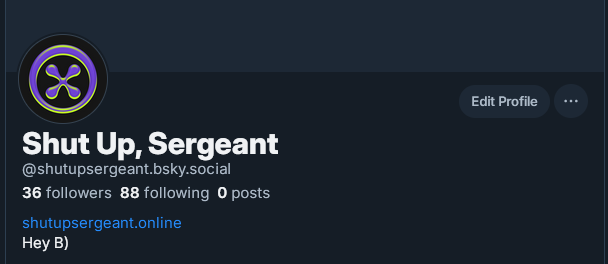 ShutUpSergeant's tweet photo. Aight, I'm making the call. This awful rage-bait hell hole is legit sapping all of my mental energy, and has been for a while now honestly.

I'll still tweet when I eventually have things to promote, but for my *very* sparse ramblings you can catch me you-know-where. https://t.co/2BBrp7t2qS