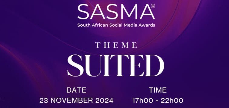 4th SA SOCIAL MEDIA AWARDS
🏆 Excited for the 4th SA Social Media Awards celebrating outstanding content and campaigns on social media! 🌟 
Join us on November 23, 2024, from 5:00 PM - 10:00 PM. Don't miss performances by Cici, Sir Trill, Mlindo, Seemah, and Lala Kholo! 🎉