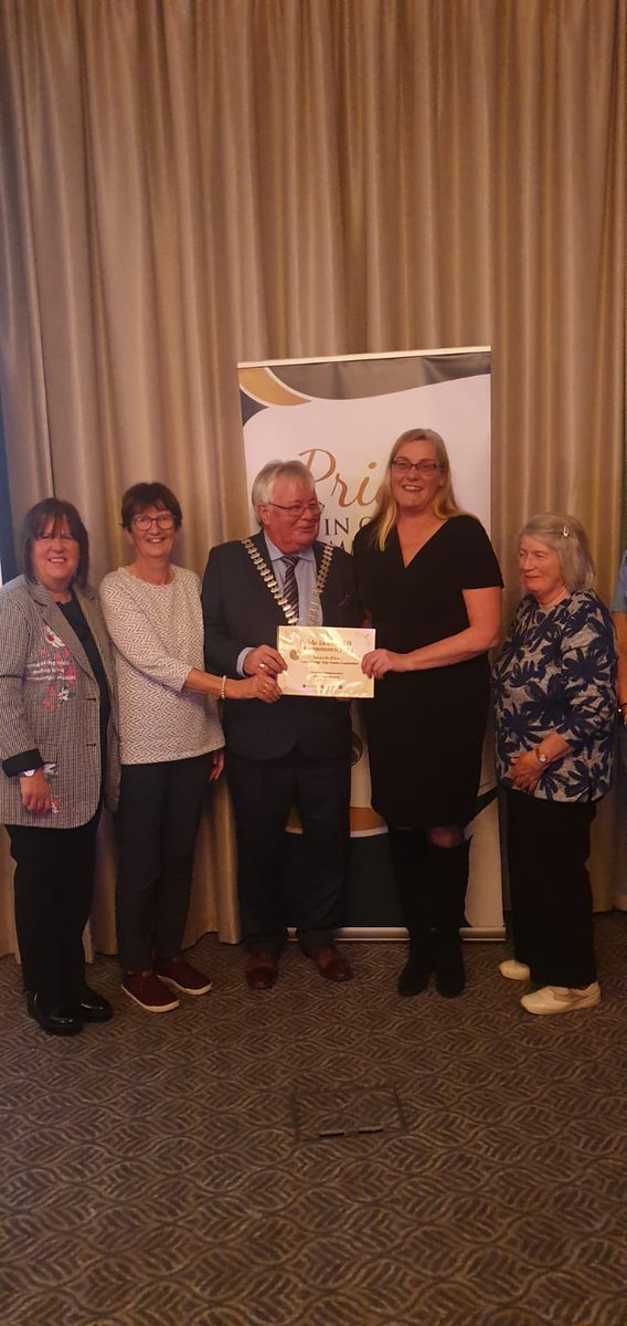 LadysbridgeTT's tweet photo. We had a great night at the Pride in our Community awards at the Kingsley and we were delighted to be highly commended in the heritage category for our work on St. Joseph’s cemetery in the village. Well done to all those who received awards this evening. https://t.co/xVTrfMw5l0