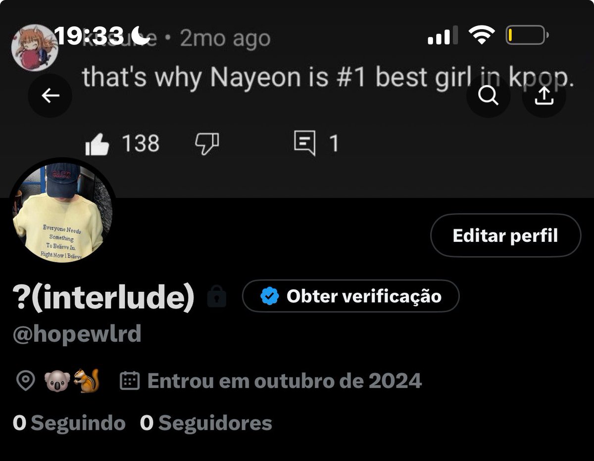 sou a mais mais do twitter