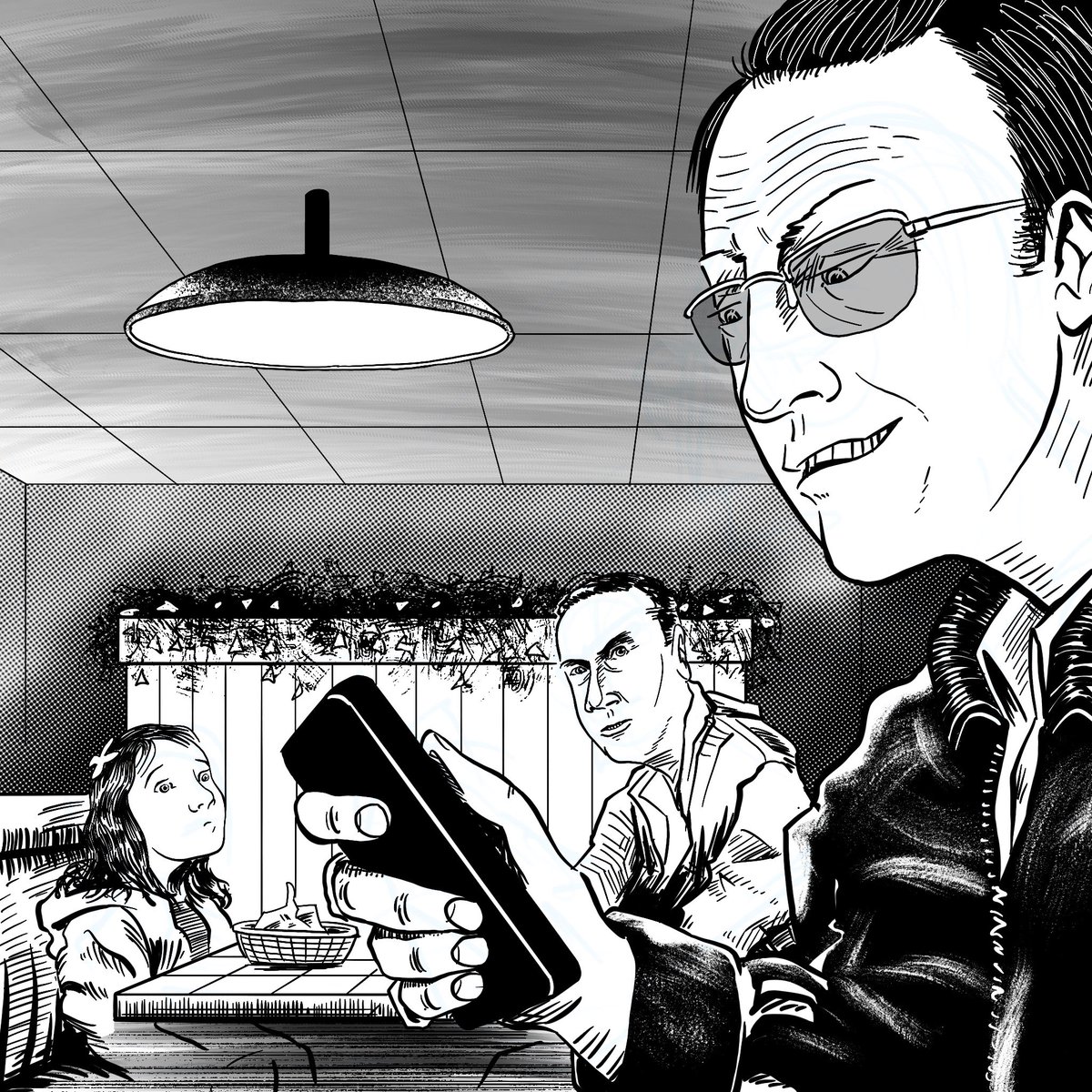 TomSzorady's tweet photo. “This is good news… that deal went through! All right… that’s gonna work out… I have triples of the Nova now! Triples makes it safe now… triples is BEST.” 16/31 #ithINKyoushouldleave #inktober #itysl #netflix #triplesisbest https://t.co/0cd8jbMPKz