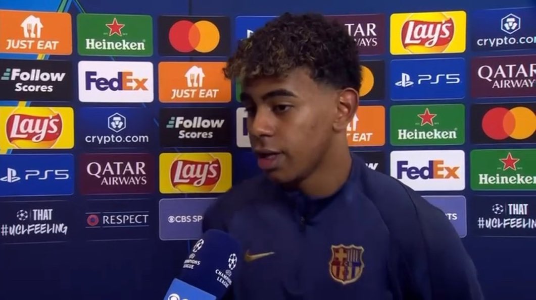 Somhiseremfcb's tweet photo. 🗣️Lamine Yamal: "¿El Clásico? Antes de este partido ya teníamos mucha confianza, creemos que somos el mejor equipo del mundo y creo que lo estamos demostrando. Vamos a ir con todas nuestras fuerzas y que gane el mejor". https://t.co/L7NAJe7nSk