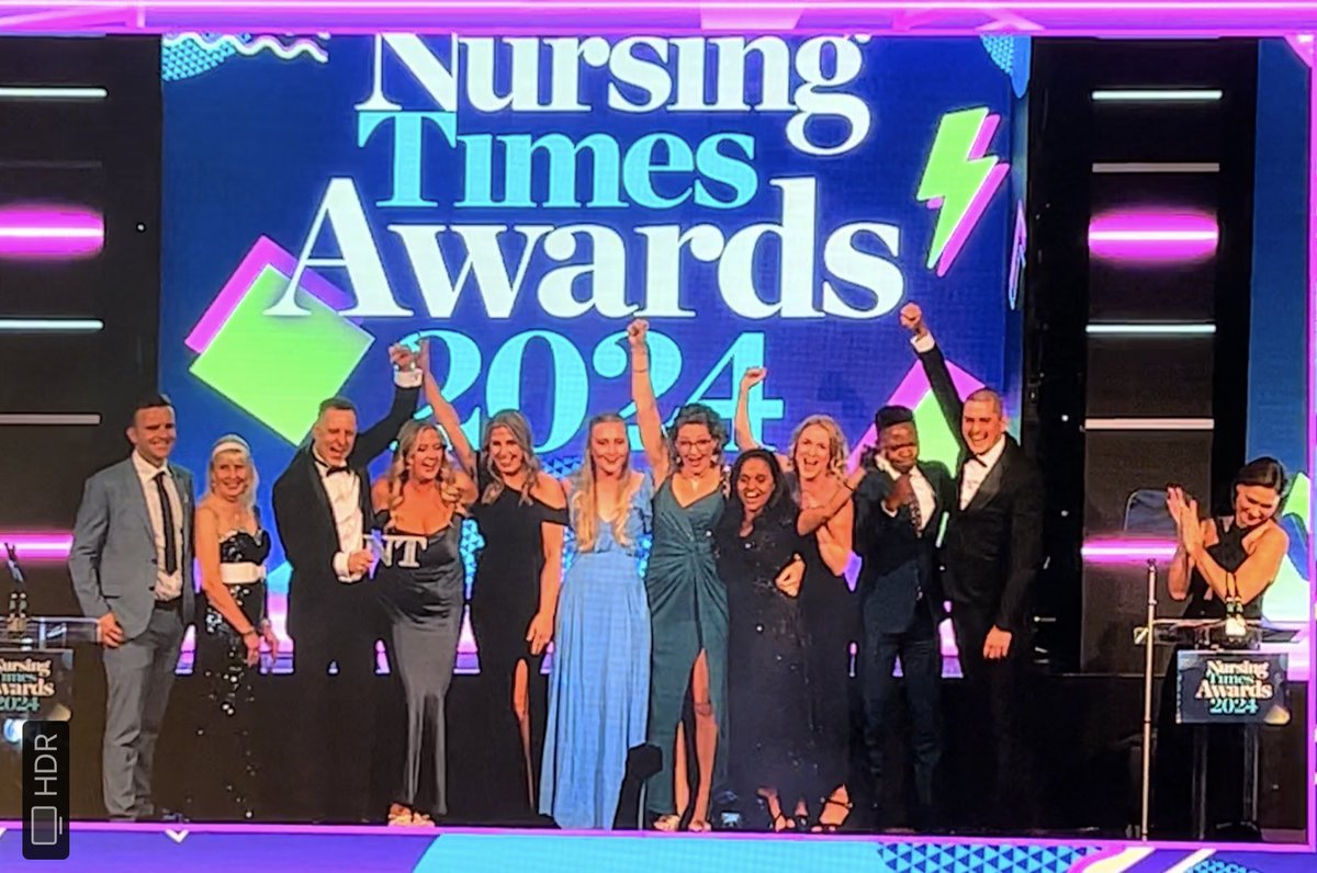 What an amazing achievement our ED team received tonight as Team of the year at the Nursing Times Award. Well done so deserved. Have a great night celebrating #EKHUFT #NTawards