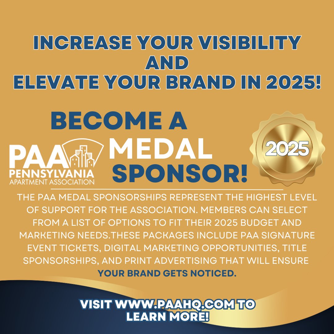 Looking to increase your brand visibility and expand your reach in 2025? #PAA is here to help! Become a #PAAMedalSponsor and gain EXCLUSIVE benefits with events, marketing, AND MORE to ensure success for your company in 2025! 

Visit paahq.com/events/2025paa… to learn more!