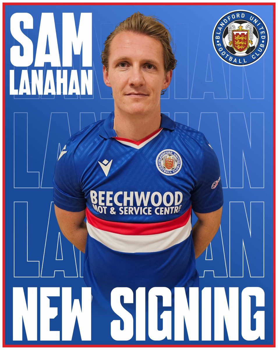 BlandfordUtdFC's tweet photo. 𝘓𝘈𝘕𝘈𝘏𝘈𝘕 𝙎𝙄𝙂𝙉𝙎! 📝

We are delighted to announce the signing of 𝗦𝗔𝗠 𝗟𝗔𝗡𝗔𝗛𝗔𝗡! Sam is a experienced midfielder which we are delighted to be able to sign! 

Sam joins us with a wealth of higher league experience! 

@SamLanahan

𝗪𝗘𝗟𝗖𝗢𝗠𝗘 𝗦𝗔𝗠! 🙌

#Royals https://t.co/2g7nfD8zrh