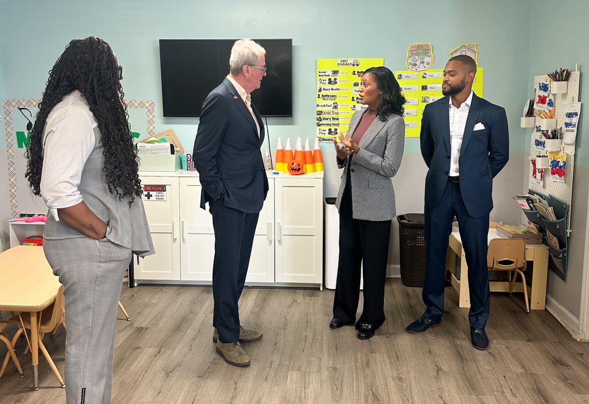 GovMurphy's tweet photo. Today, we visited The Kids Palace II in West Orange to highlight our more than $1 billion total investment in the child care sector.

Through the @NewJerseyEDA, we are supporting more than 600 child care centers statewide with critical facility upgrades. https://t.co/iBkTZfXrX6