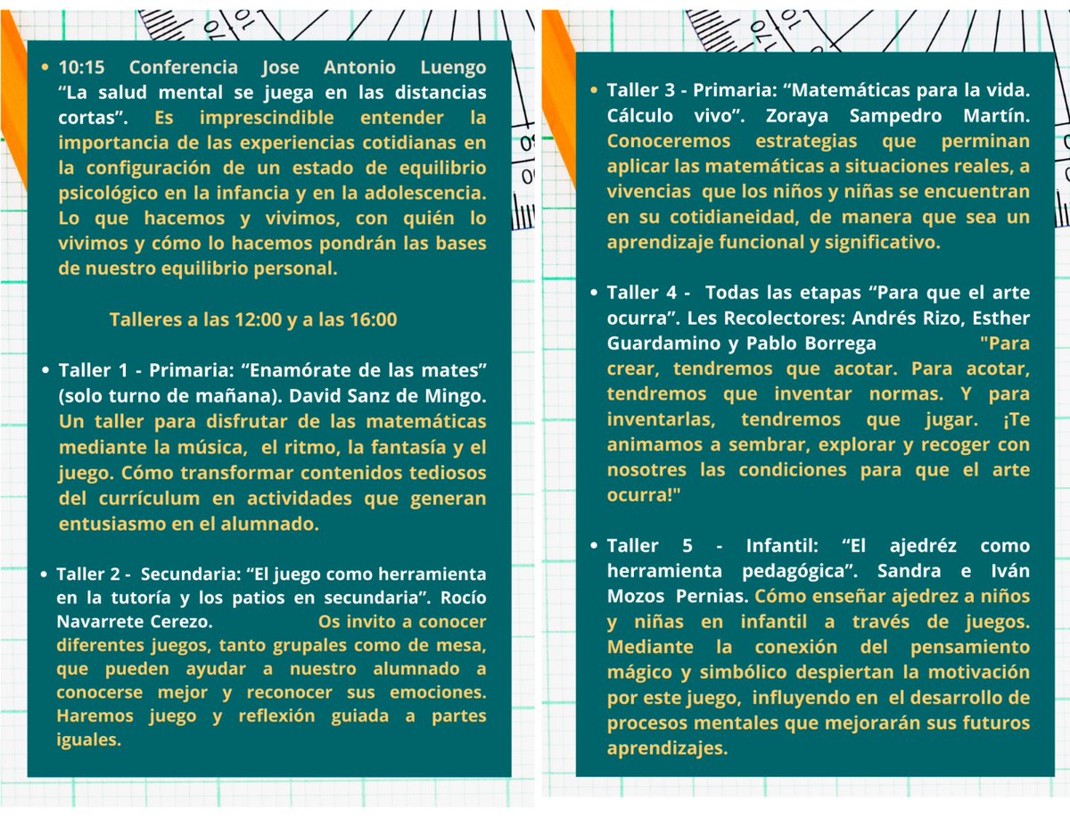 Programa de las VIII Jornadas Pedagógicas. No te lo pierdas.