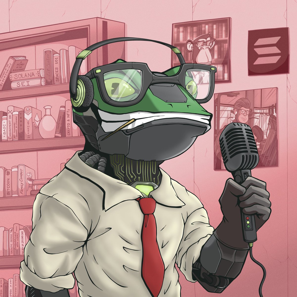 DiamondMarkiii's tweet photo. 🚨New PFP Incoming🚨

This Custom 1/1 @CyberFrogsNFT piece is pure 🔥! 

From the sharp suit, to the Solana vibes in the background, and the mic.

BIG shoutout to @agzartist for this masterpiece🐸

PS-$SOL to somebody that retweets this tweet https://t.co/4oEC84pzdI