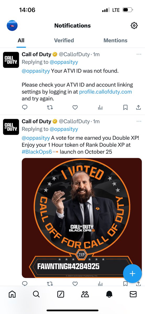GodOzz_'s tweet photo. @CallofDuty There was no issue with the ATVI ID for my other reply? https://t.co/PS1Jkx2uRk