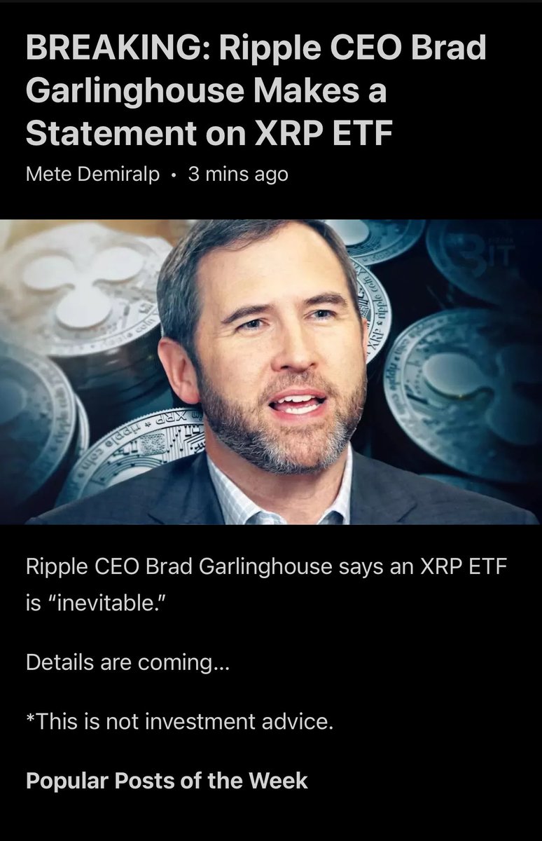 🚨BREAKING: Ripple CEO Brad Garlinghouse Makes a Statement on XRP ETF!

Ripple is set to roll out major enhancements to the XRP Ledger, with the goal of boosting liquidity and drawing in institutional investors. This surge in activity has the potential to funnel hundreds of