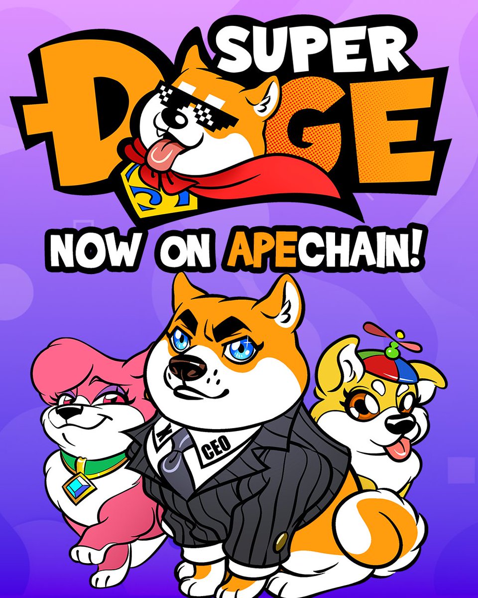 SuperDogeNFT's tweet photo. @apecoin @yugalabs @HorizenLabs @animocabrands @Calderaxyz @arbitrumcore @offchain @CryptoGarga @CapetainTrippy @waabam And what about doges on apes? 🐶🐶🐶 https://t.co/iPQKG2QiKA