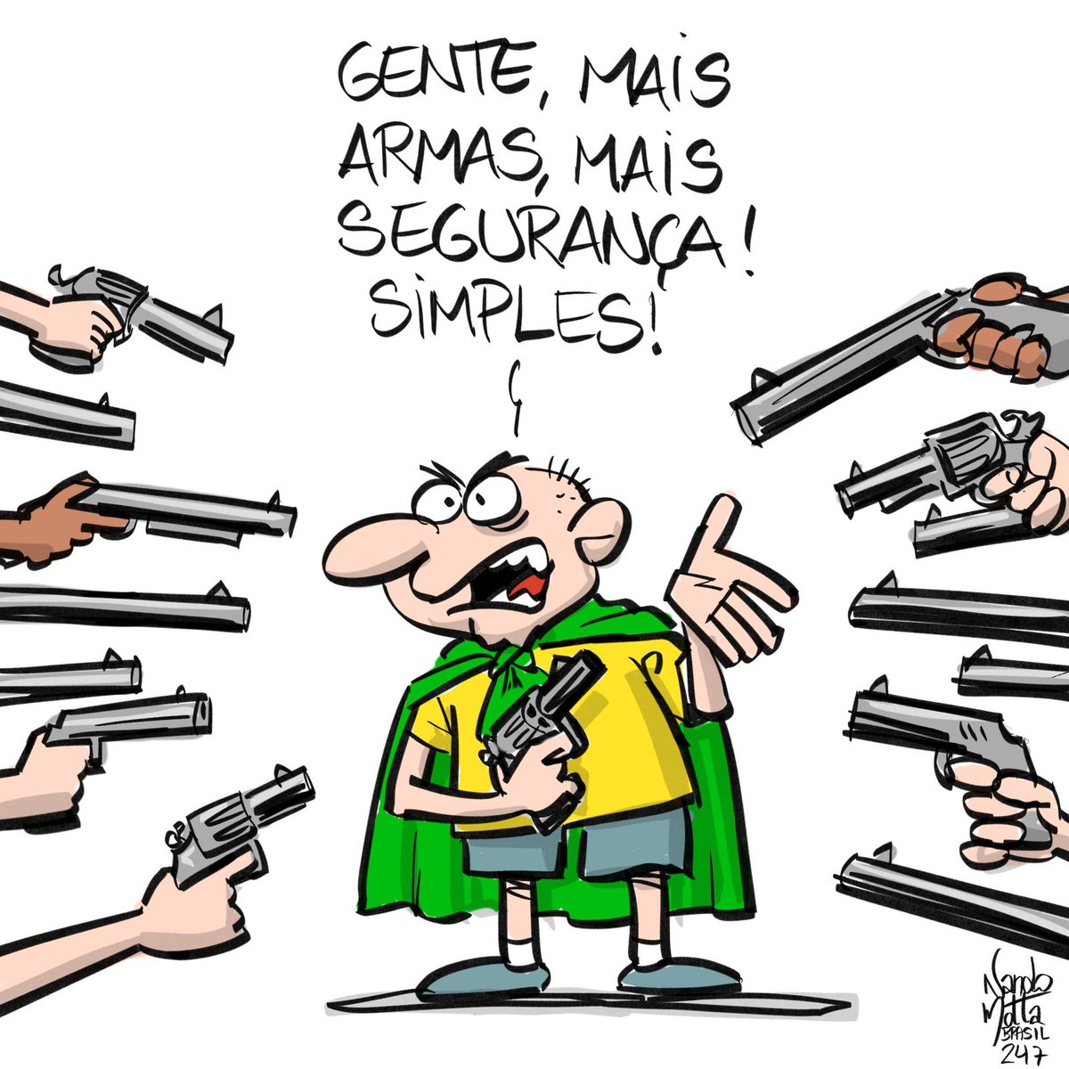 brasil247's tweet photo. Lógica sem sentido - Por @desenhosdonando https://t.co/F4sApnCAJ9