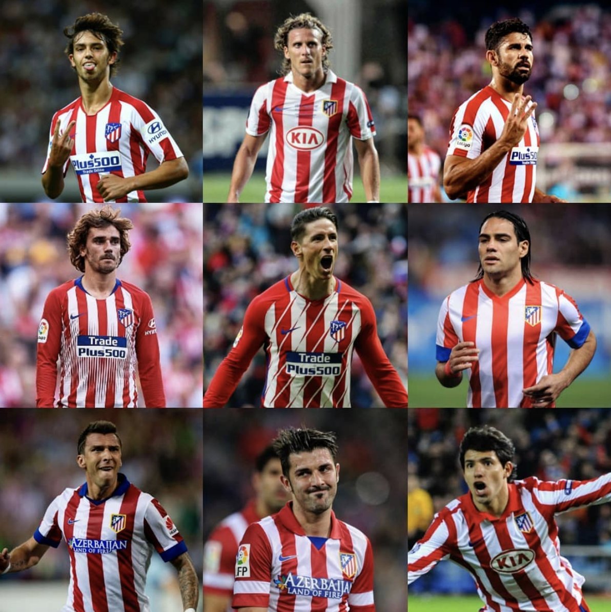 Footballtweet's tweet photo. Atlético Madrid replaced all of these strikers, so why does your partner think they can't be replaced? 👀 https://t.co/5AurW2x6hn