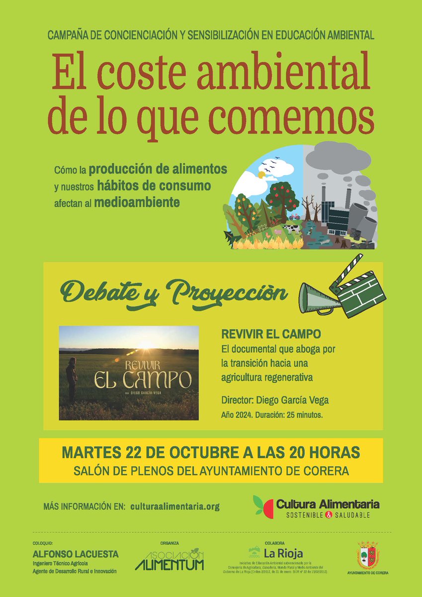 Estos pasados días hemos tenido unos interesantes debates, tan intensos y participativos que ni nos hemos enterado d la hora. La excusa, unos fabulosos documentales. A qué esperas para participar también!!!
"El coste ambiental de lo que comemos"
+Info: culturaalimentaria.org