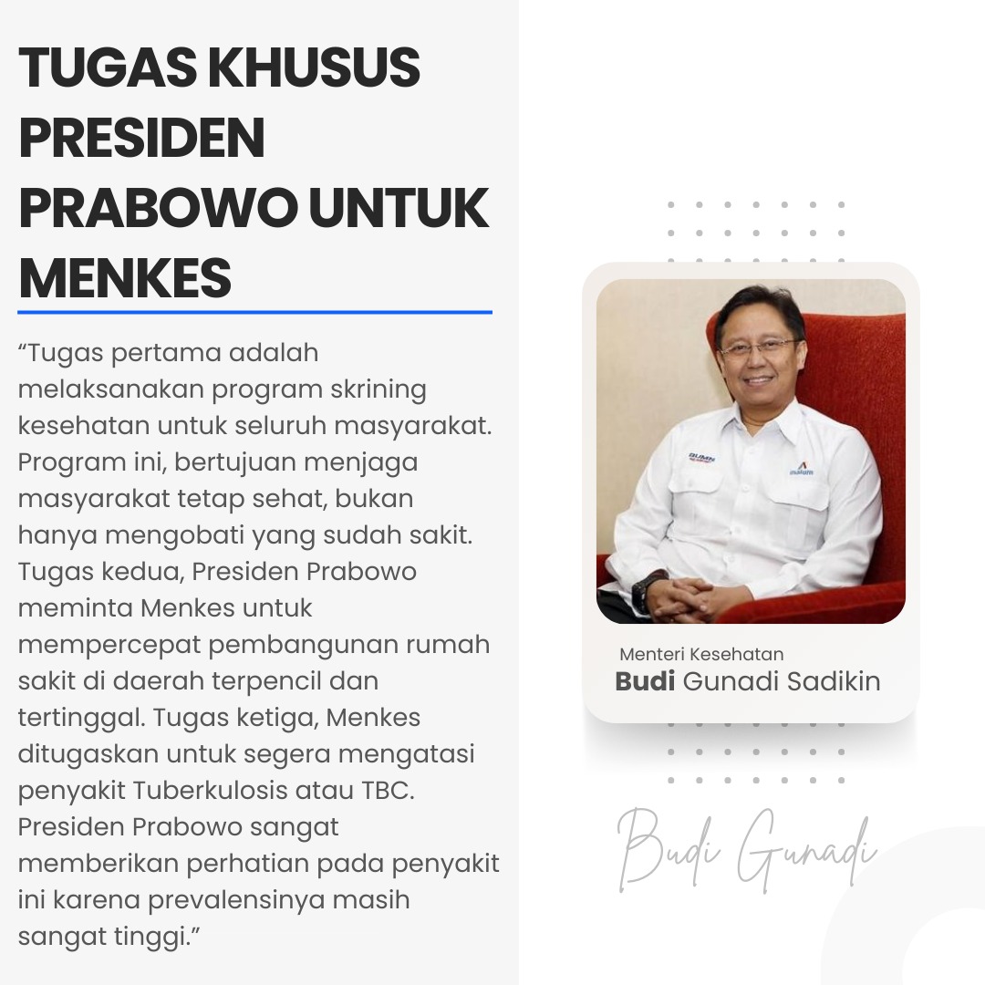 ranofardian's tweet photo. Tugas khusus Presiden Prabowo untuk Menkes
#ProgramKesehatan https://t.co/T31DqhykVn