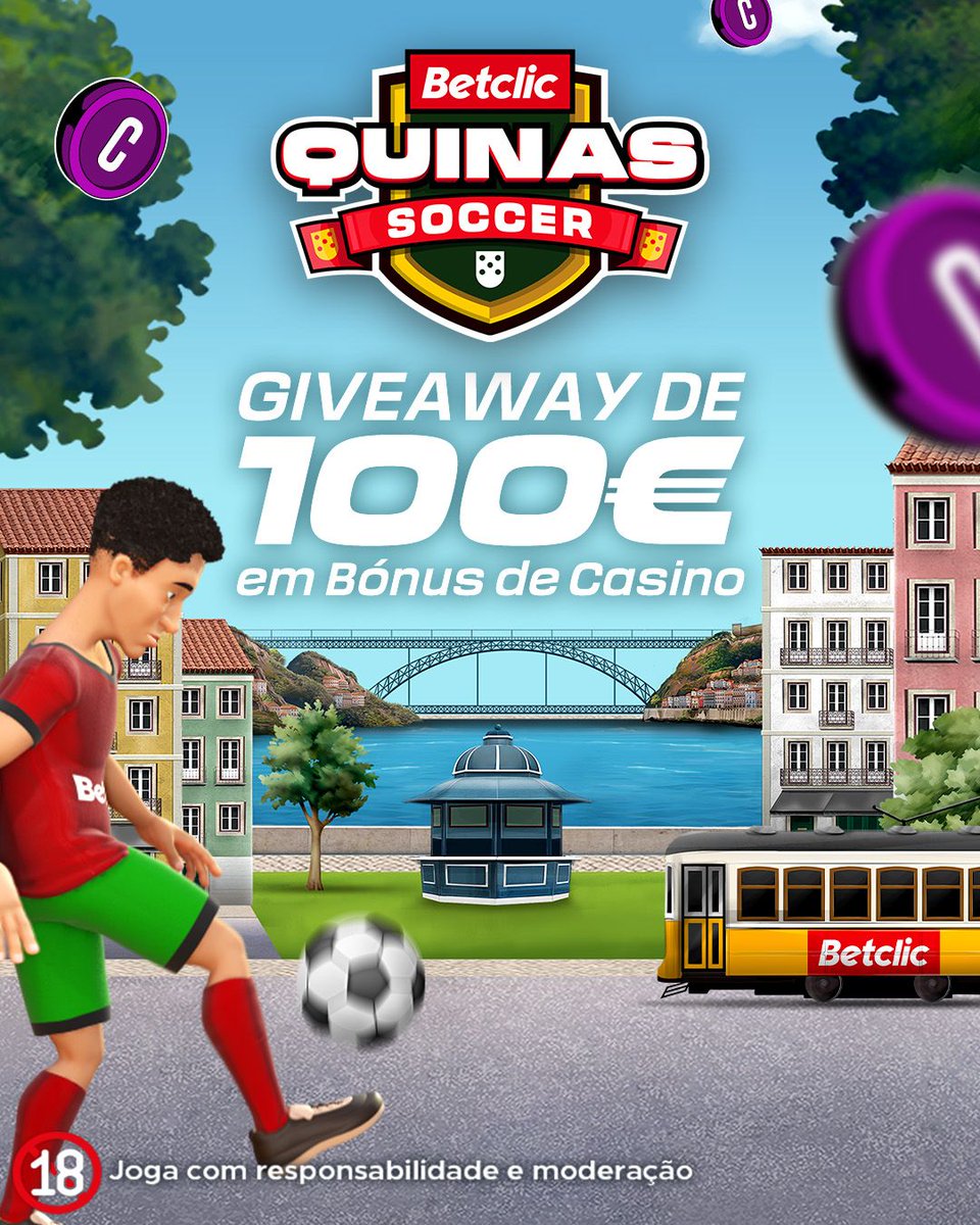 ⚽ Entra na Champions a dar toques no #CasinoBetclic! Vamos sortear 10€ de Bónus para 10 pessoas.

- Segue a <a href="/BetclicPortugal/">Betclic Portugal 🔞</a> 
- Dá RT + Like
- Comenta #QuinasSoccerBetclic + Username

1 comentário por pessoa.
Pago sexta-feira.