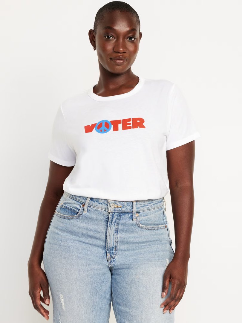 RockTheVote's tweet photo. What are you wearing when you vote? Whether its a vintage shirt or something in stores now, show your voter pride as you vote!
Tag us in your "I Voted stickers" and Vote shirts!
#Vote #Voter #RockTheVote #VoteSwag
πΈ @aeropostale @oldnavy https://t.co/uaKah9DX50