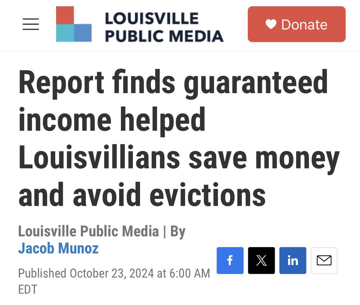 150 young adults in three Louisville neighborhoods received $500 a month with no strings attached for one full year.

Our new report shows that a monthly guaranteed income led to improved financial and housing stability for these young adults.

lpm.org/news/2024-10-2…
