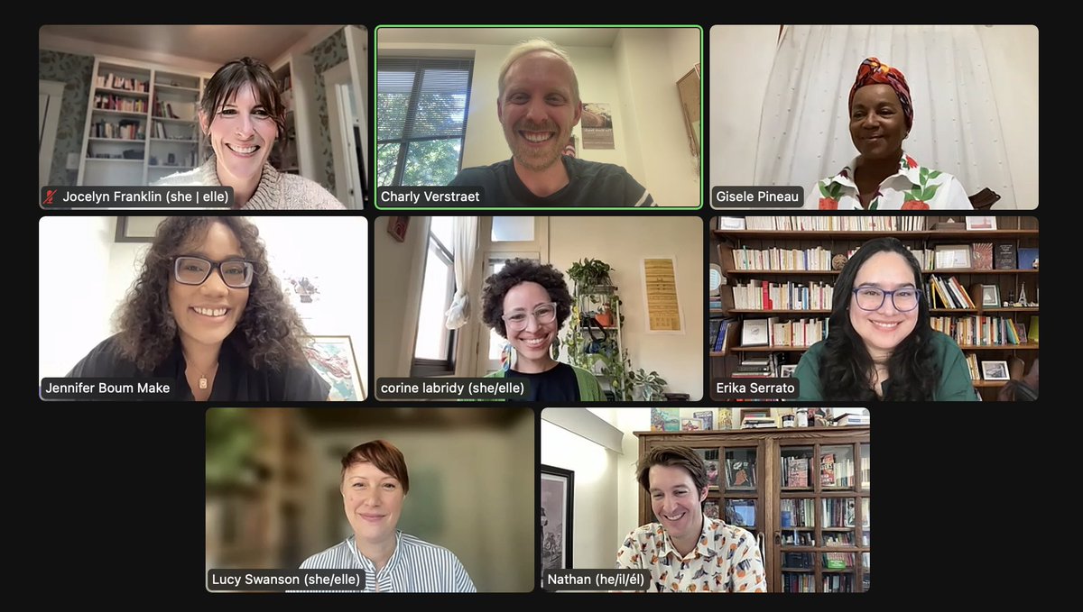 What a beautiful conversation we've had with the great Gisèle Pineau! We look forward to keep amplifying the important themes we addressed today: collective transatlantic history, trauma, matrilinearity, care and healing. The video will be live soon! Mèsi, tout moun!