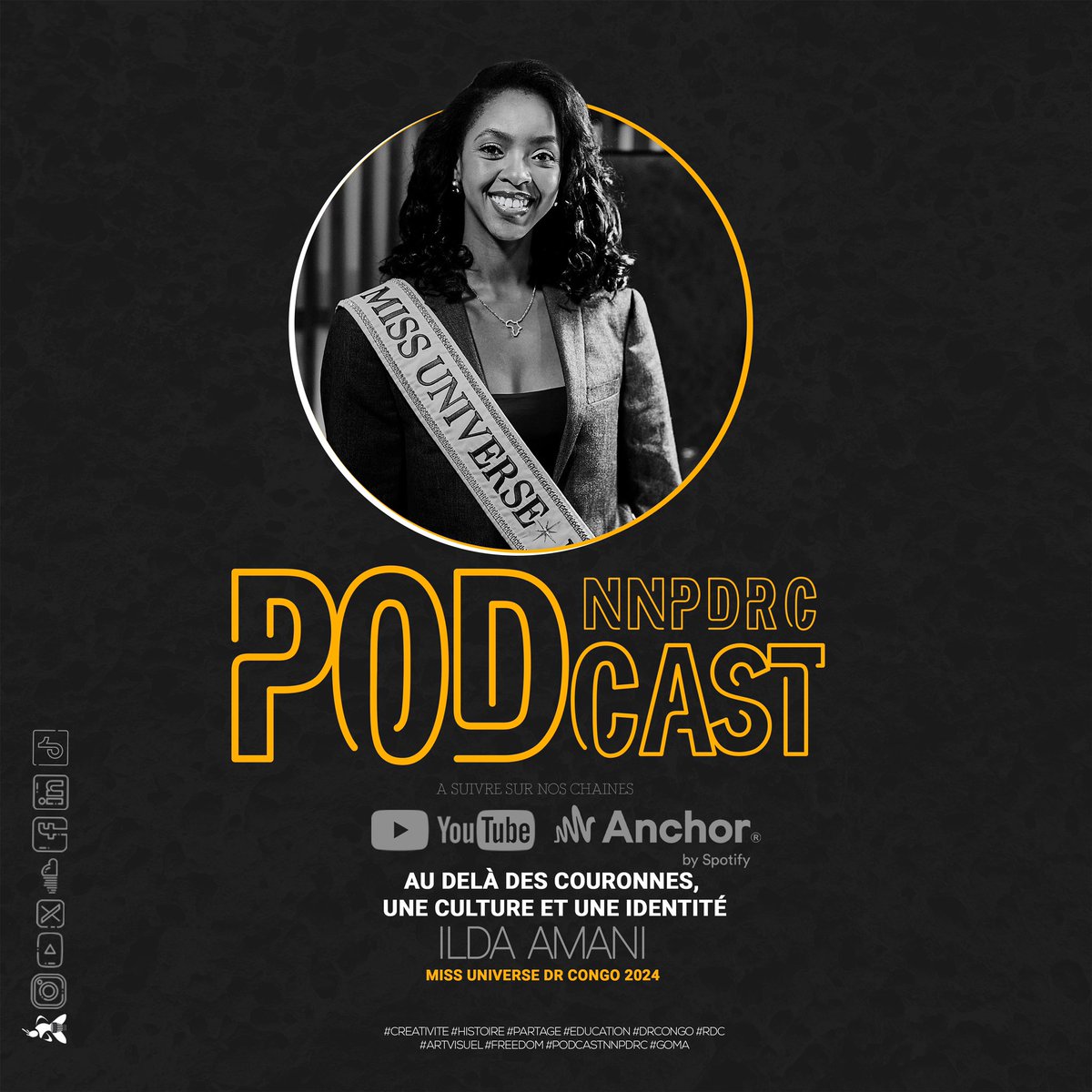 Du rêve à la réalité, que cache vraiment la couronne de Miss? Ilda Amani, Miss Universe RDC 2024, brise les stéréotypes pour inspirer et défendre la paix, l’unité et le changement de narratif. Découvrez son histoire ce 25 octobre dans le nouvel épisode de NNPPodcast sur YouTube.