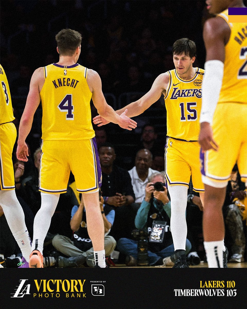 Lakers's tweet photo. First game, first win.

@FifthThird | Victory Photo Bank https://t.co/EETmxlBXwH
