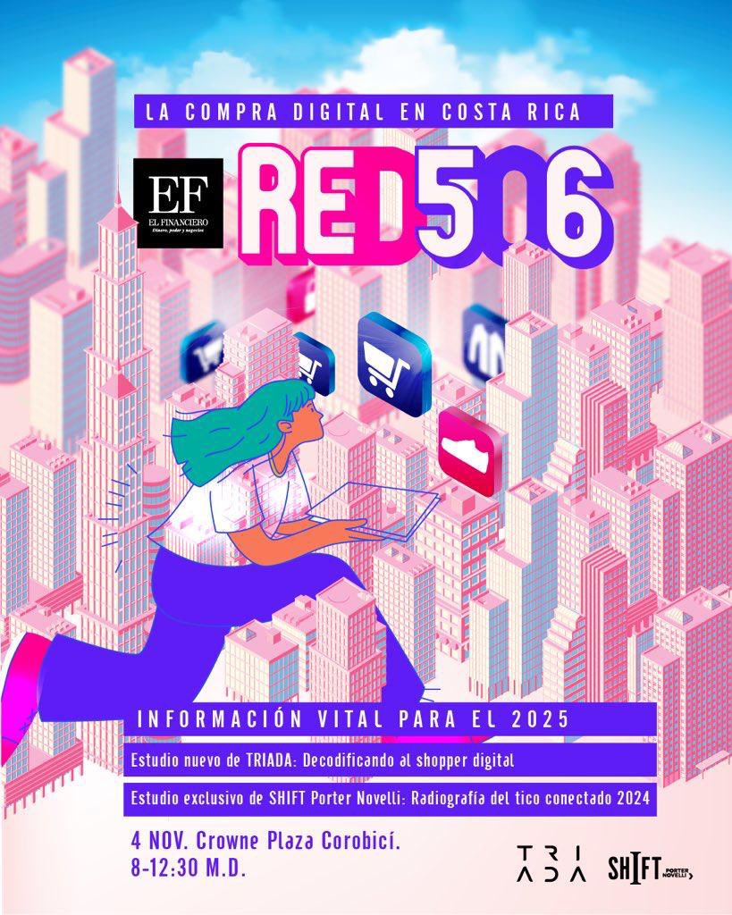 shiftlatampn's tweet photo. 🔴 ¡Ya viene RED 506 de @elfinancierocr ! 🔴

El 4 de noviembre presentaremos el PRIMER estudio nacional sobre compras en línea en Costa Rica. ¿Qué buscan los Boomers, Millennials y la Gen Z? 🤔🛒

Entradas en: https://t.co/YdImr1gmOd https://t.co/zEQxXSB9op
