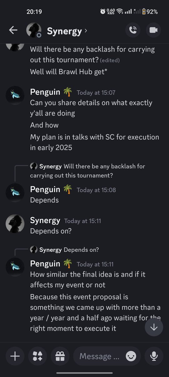 Exposing <a href="/PikasBrawl/">Pikas</a> and <a href="/BrawlHub_/">Brawl Hub</a> <a href="/SynergyBS__/">Synergy</a> 's actions. A long🧵

1. Synergy acknowledging that they're working on a stolen proposal