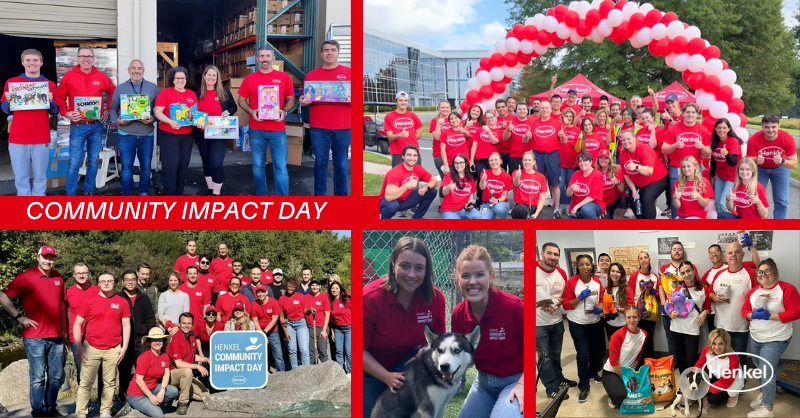 Henkel_NA's tweet photo. At Henkel, we are united by our purpose as pioneers at heart for the good of generations. In celebration of this commitment to communities across North America, more than 1,000 employees came together to volunteer on #CommunityImpactDay! Learn more: https://t.co/G0uic4tz8v https://t.co/1JzmOZ4DP6