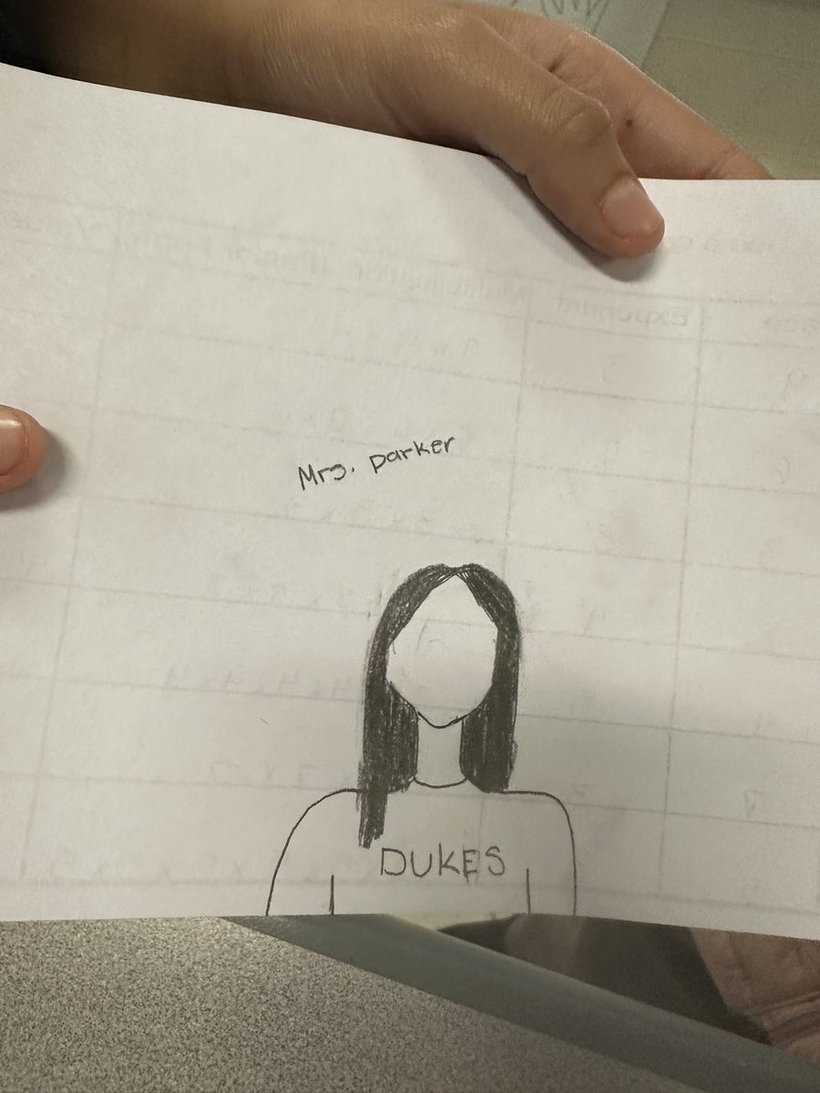 MParker0394's tweet photo. When students are asked to draw a portrait of you! 
#wearecucps
#6thgrade
#teamcms https://t.co/gS3jriiNYA