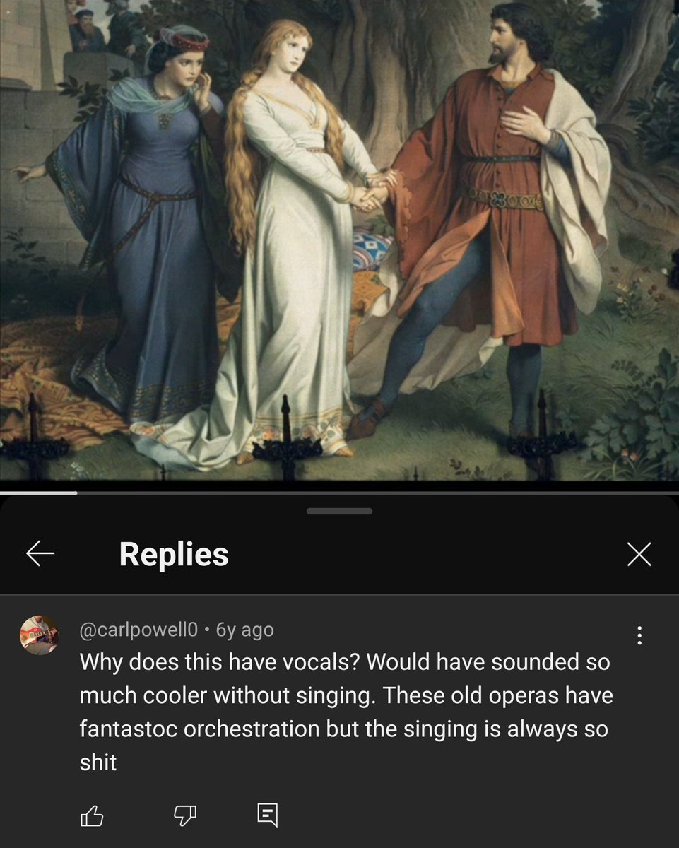 alicekao's tweet photo. On Tristan: "Why does this have vocals? Would have sounded so much cooler without singing." https://t.co/ZzcXDmns2z