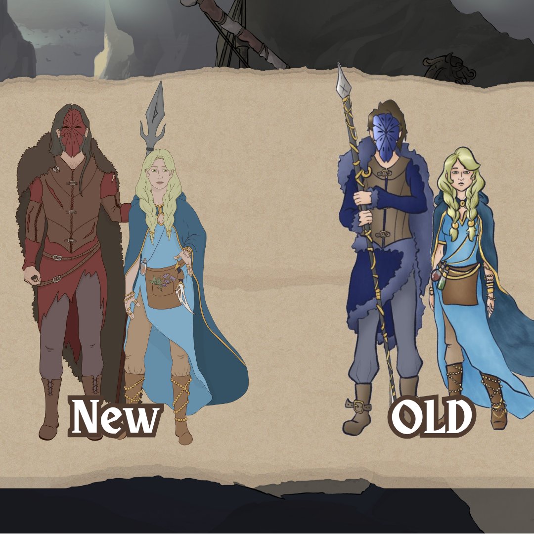 ourwill_game's tweet photo. Take a peek at how our characters started off and how they’ve evolved into their current forms!✨ https://t.co/wC4FQ6H0r4