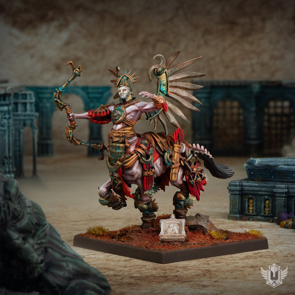 ulverbite's tweet photo. Centaur Kerykes 💀
#colorsofconquest #pathofconquest #conquest #miniaturepainting @PBWargames https://t.co/LokKYAPAf8
