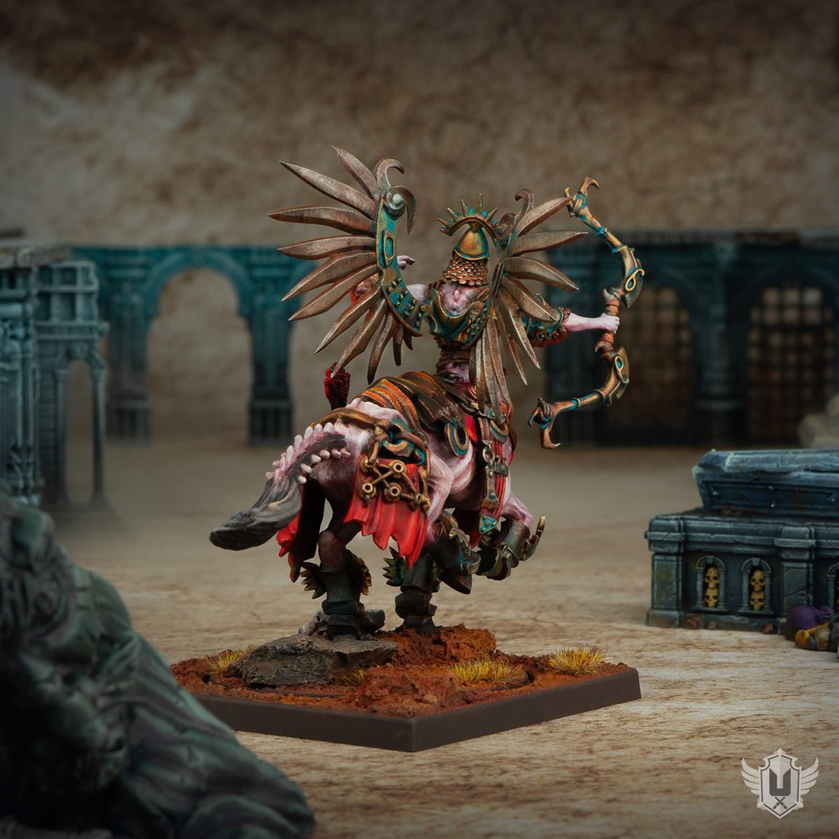 ulverbite's tweet photo. Centaur Kerykes 💀
#colorsofconquest #pathofconquest #conquest #miniaturepainting @PBWargames https://t.co/LokKYAPAf8