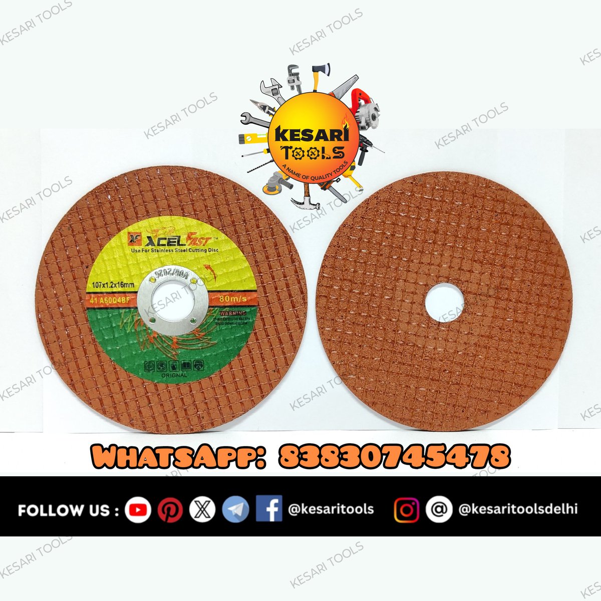 kesaritools's tweet image. Premium Quality Cut off Wheel 4" Double Net Orange (Xcel Fast) Inox with 100pcs Tin Box Packing available @kesaritools 

WhatsApp: wa.me/918383074548

#cutoffwheel #cutoffwheel4inch #cutoffwheel4inchdoublenetorangexcelfastinox